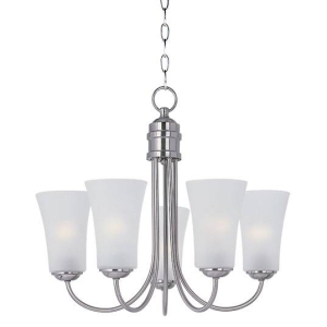 Maxim 10045FTOI Logan 5-Light Chandelier Oil Rubbed Bronze Finish OR Satin Nickel Finish