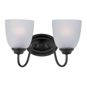 Maxim 10072FTBK Stefan 2-Light Bath Vanity Black Finish OR Oil Rubbed Bronze Finish OR Satin Nickel Finish