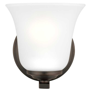 Generation Lighting 4139001 Emmons Wall Sconce 120 Volts 100 Watts Max with Finish Options