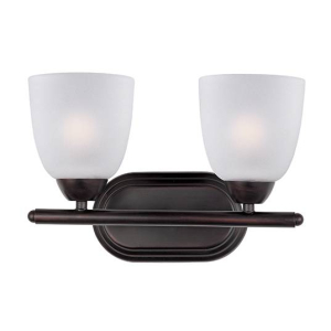 Maxim 11312FTOI Axis 2-Light Wall Sconce Oil Rubbed Bronze Finish OR Polished Chrome Finish OR Satin Nickel Finish