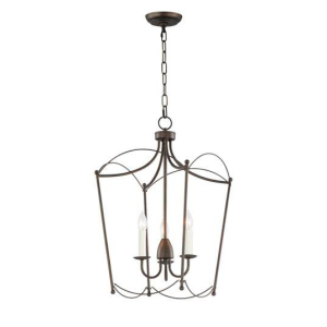 Maxim 12163CHB Plumette 3-Light Pendant Chestnut Bronze Finish OR Gold Leaf Finish