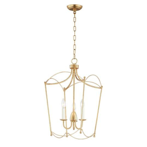 Maxim 12163CHB Plumette 3-Light Pendant Chestnut Bronze Finish OR Gold Leaf Finish