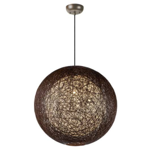 Maxim 14407NAWT Bali 1-Light Pendant Chocolate Finish OR Natural Finish
