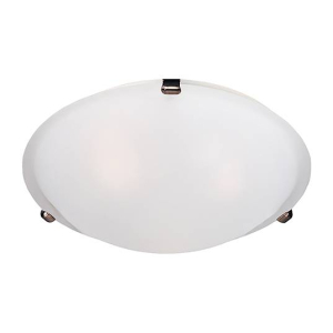 Maxim 2681FTOI Malaga 3-Light Flush Mount 60W 120V Frosted/Marble Glass Oil Rubbed Bronze OR Satin Nickel OR White Finish