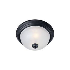 Maxim 5840FTBK Essentials 1-light Flush Mount Black/Oil Rubbed Bronze/Satin Nickel Finish 