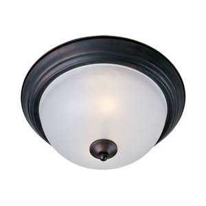 Maxim 5840FTBK Essentials 1-light Flush Mount Black/Oil Rubbed Bronze/Satin Nickel Finish 