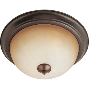 Maxim 5841WSOI Essentials 2-light Flush Mount Oil Rubbed Bronze Finish