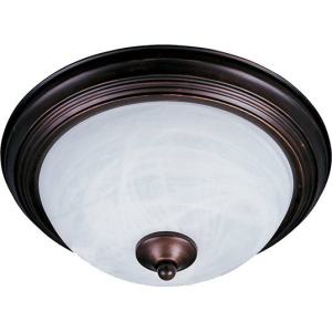 Maxim 5849MROI Essentials 2-Light Flush Mount 60W 120V Oil Rubbed Bronze OR Satin Nickel Finish