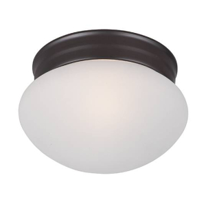 Maxim 5884FTOI Essentials 1-Light 60W 120V Flush Mount Oil Rubbed Bronze OR Satin Nickel Finish