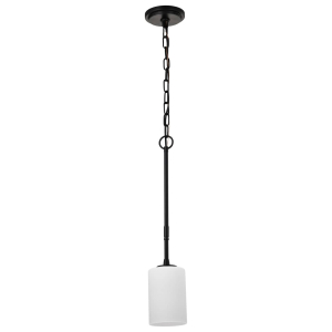 Satco/Nuvo 60-8215 Liam 1 Light Mini Pendant 120 Volts 60 Watts E26 Base Matte Black Finish