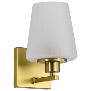 Satco/Nuvo 60-8231 Lune 1 Light Vanity 120 Volts 60 Watts E12 Vintage Brass Finish