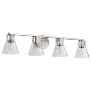 Satco/Nuvo 60-8334 Gianna 4 Light Vanity 120 Volts 60 Watts E26 Base Brushed Nickel Finish 