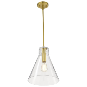 Satco/Nuvo 60-8348 Gianna 1 Light Med Pendant 120 Volts 60 Watts Vintage Brass Finish 