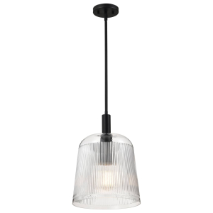 Satco/Nuvo  60-8607 Grayson Large Pendant 120 Volts 100 Watts E26 Base Matte Black Finish 