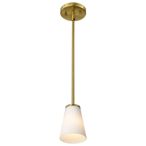 Satco/Nuvo 60-8727 Royale Mini Pendant 120 Volt 100W E26 Base Burnished Brass Finish 