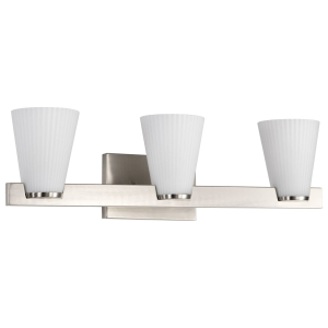 Satco/Nuvo 60-8733 Royale 3 Light Vanity 120 Volts 100 Watts E26 Base Brushed Nickel Finish 