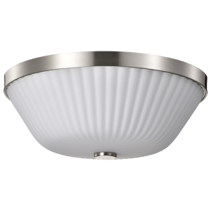 Satco/Nuvo 60-8735 Royale 3 Light Flush Mount 120 Volts 60 Watts Brushed Nickel Finish 