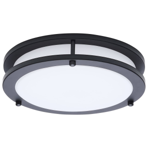 Satco/Nuvo 62-1975 LED Glamour 10 Inch Flush Mount 120 Volt 18W Black Finish 