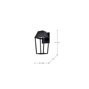 Satco/Nuvo 62-2311 Colt LED Med Outdoor Lantern 120 Volts 10 Watts Matte Black Finish 