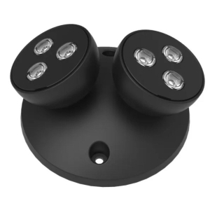Halco EMG-RH-2-IND-BK LED Remote Head Indoor Double Round Black 97117