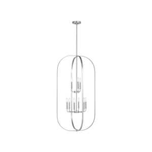 Generation Lighting GLC1329BS Loretto 9-Light Brushed Nickel Chandelier 120V 60 Watts Max