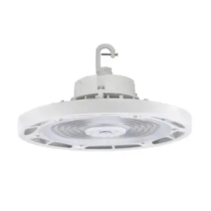Halco HRHB-200-CS-U-WH-C1 HoverBay Round Highbay 150W CCT Selectable Universal Voltage 120-277 VAC White Housing 6 Cord Plug 30311