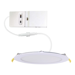 Halco CSDL-8-LS-CS-ST-DDV Commercial Slim Downlight 8in 18 Watts Lumen Select 900/1100/1500lm 2700-5000K Color Selectable Smooth Trim 120-277 Volts Dimmable TRI 89170