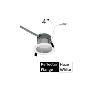Halco Lighting Technologies CDL-6-LS-CS-HZWH-DDV 6in Commercial Downlight Lumen Output and CCT Select 120-277V  Dimmable TRIAC/ELV & 0-10V Haze Reflector White Flange 89215 