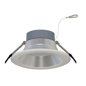 Halco Lighting Technologies CDL-8-LS-CS-HZWH-DDV 8in Commercial Downlight Lumen Output and CCT Select 120-277V  Dimmable TRIAC/ELV & 0-10V Haze Reflector White Flange  89216 