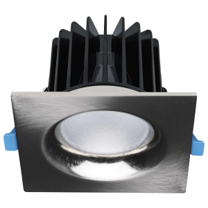 Satco/Nuvo S11675  LED Remote Driver Downlight Square Dual Dimming 120-277 Volt Brushed Nickel Finish