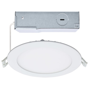 Satco/Nuvo S11827R1 LED Direct Wire Downlight 6-Inch 120 Volt 12 Watt White Finish 